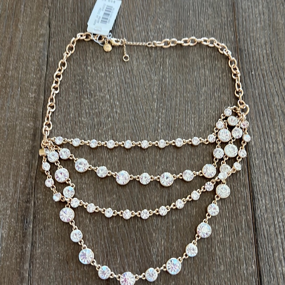 J. Crew Four Layer Crystal Statement Necklace